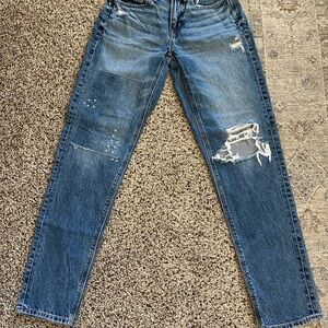 American Eagle Outfitters Women’s Blue Distressed Skinny Jeans